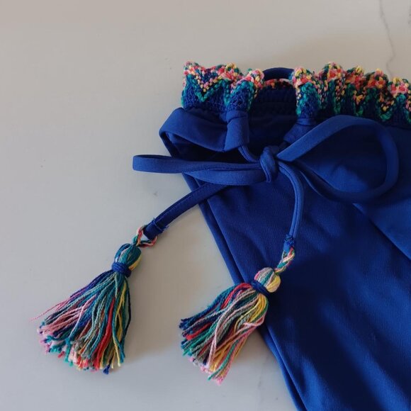 Swim Bottom BECCA Blue/Multi Colored Size S/P NEW - Picture 3 of 10